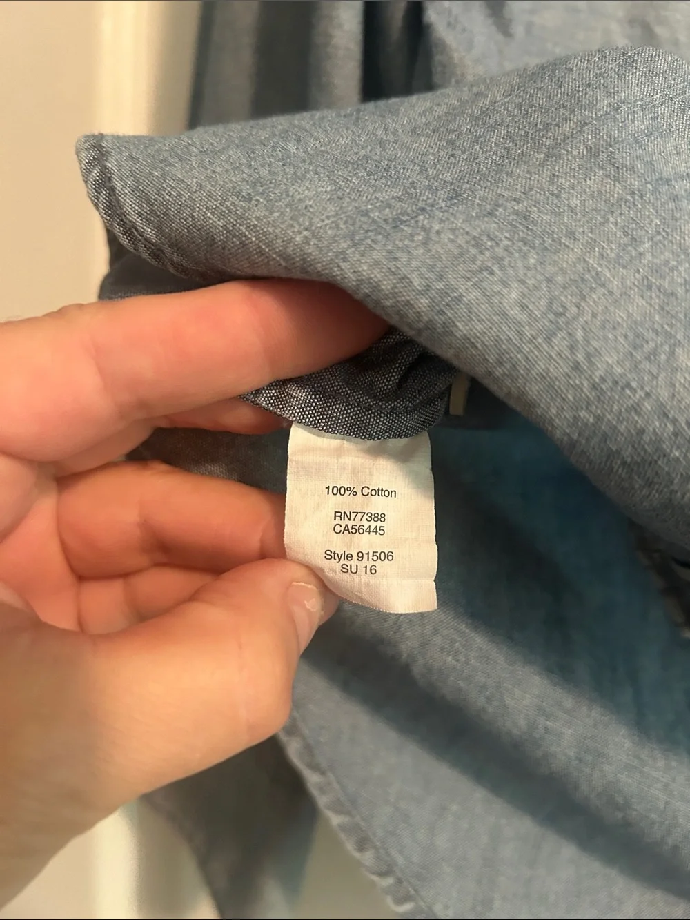 J CREW Blue Denim Button-Down Shirt size XS
